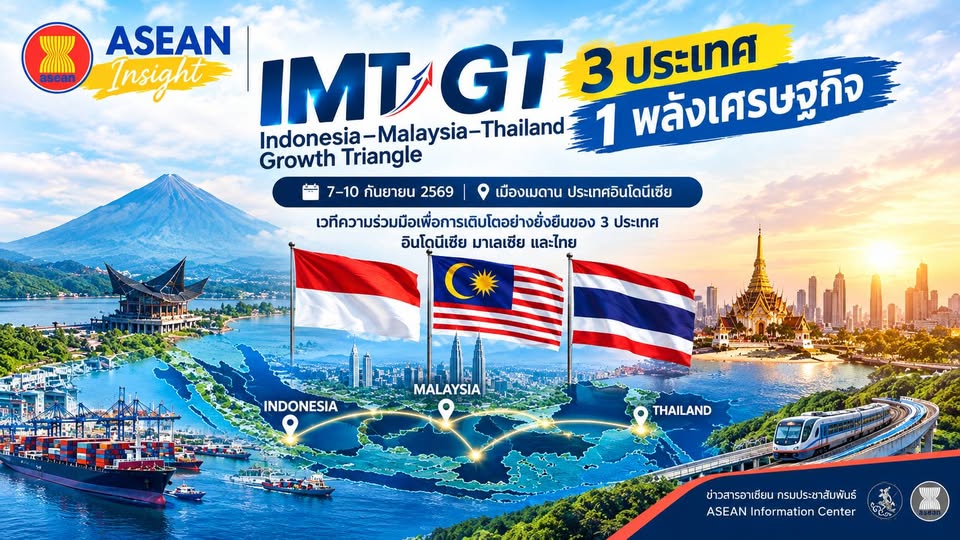 ASEAN Insight : IMT-GT เชื่อม 3 ประเทศ สร้างการเติบโตไปด้วยกัน